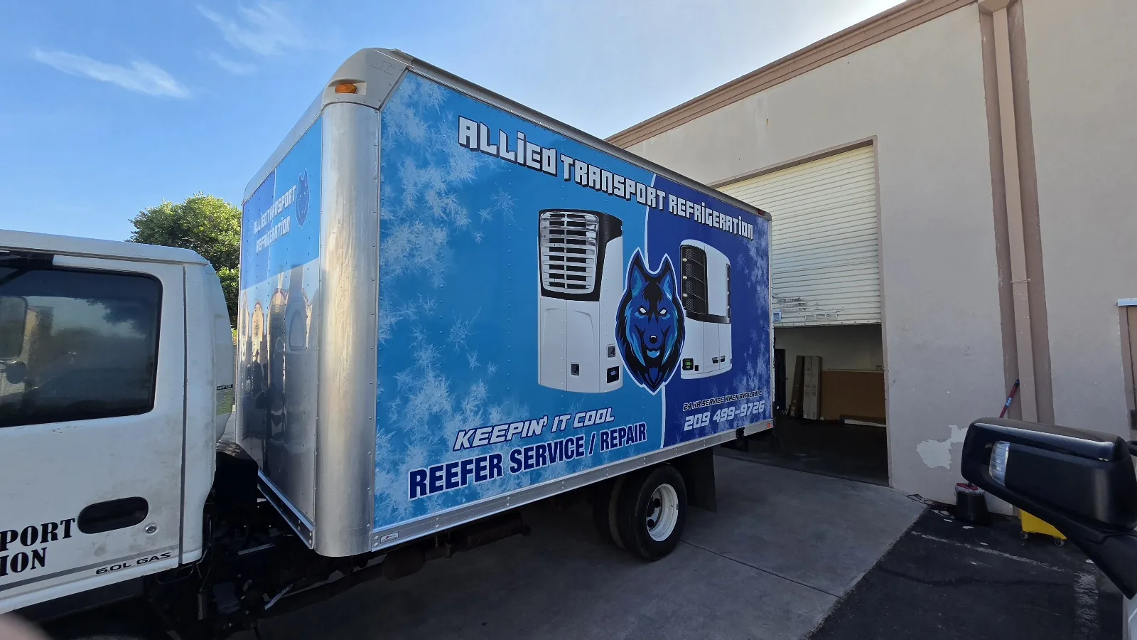 Allied Transport Refrigeration box truck, full side print