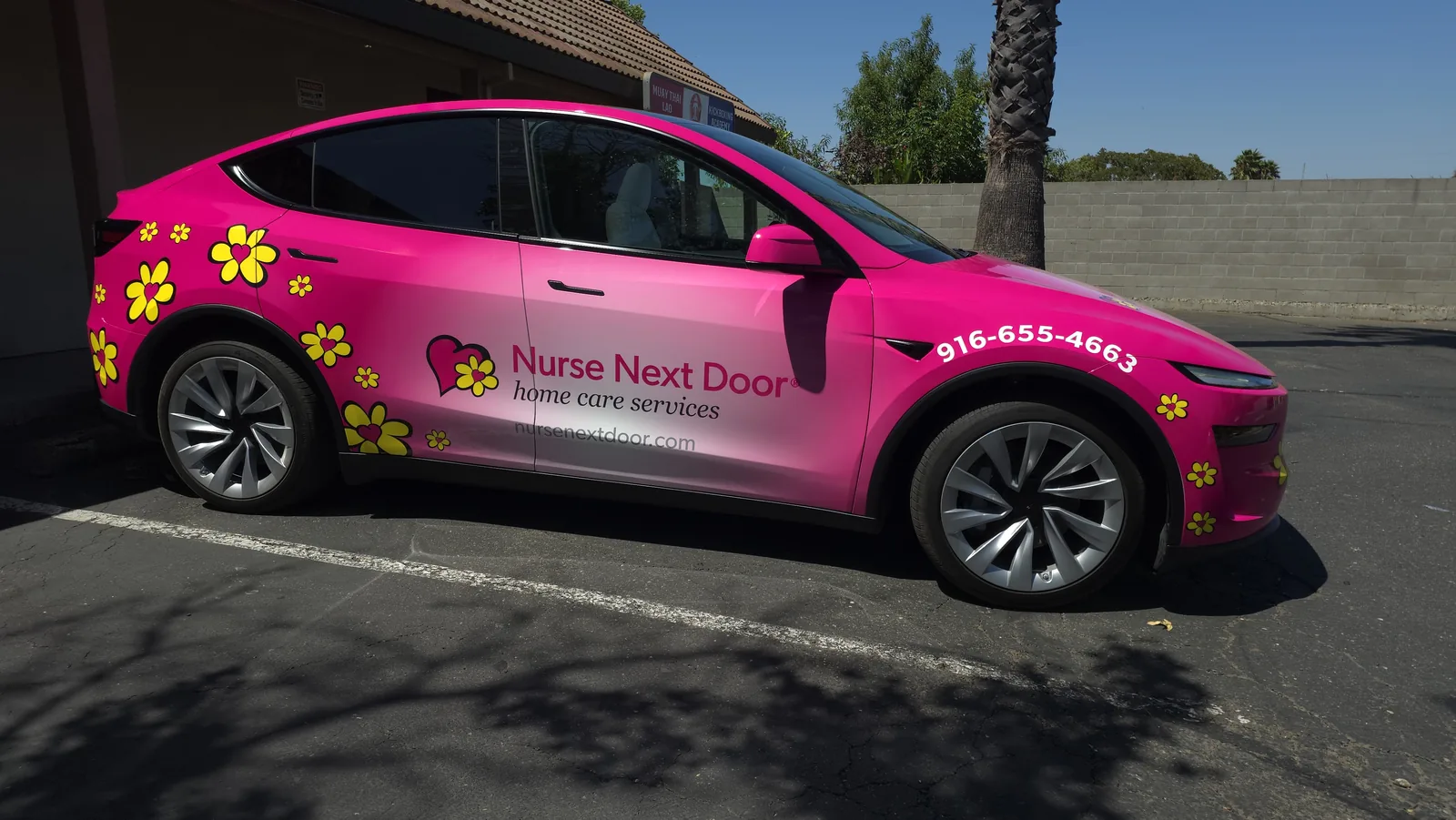 Nurse Next Door Model Y in the company pink
